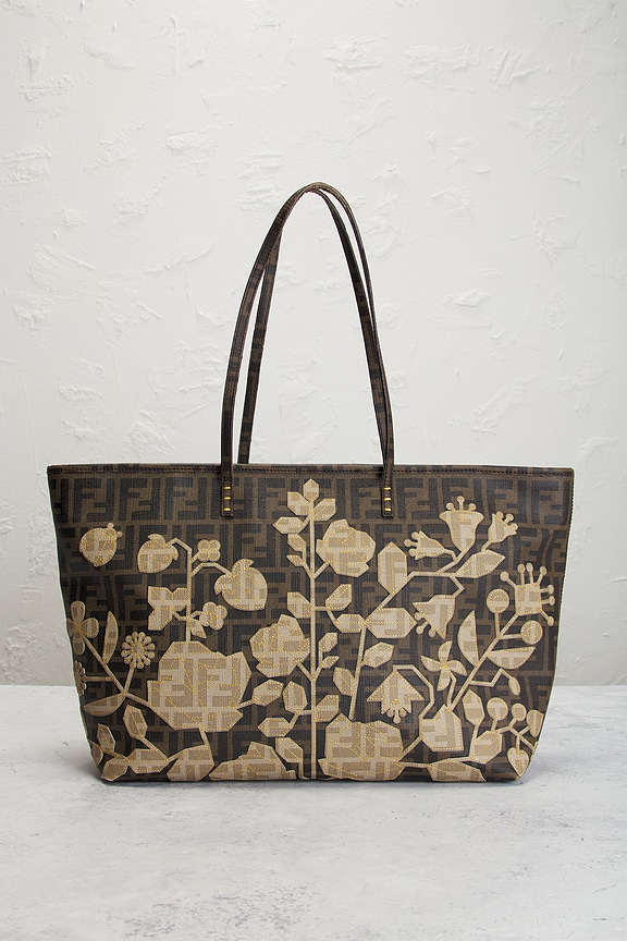 view 2 of 9 Fendi Zucca Roll Tote Bag in Brown