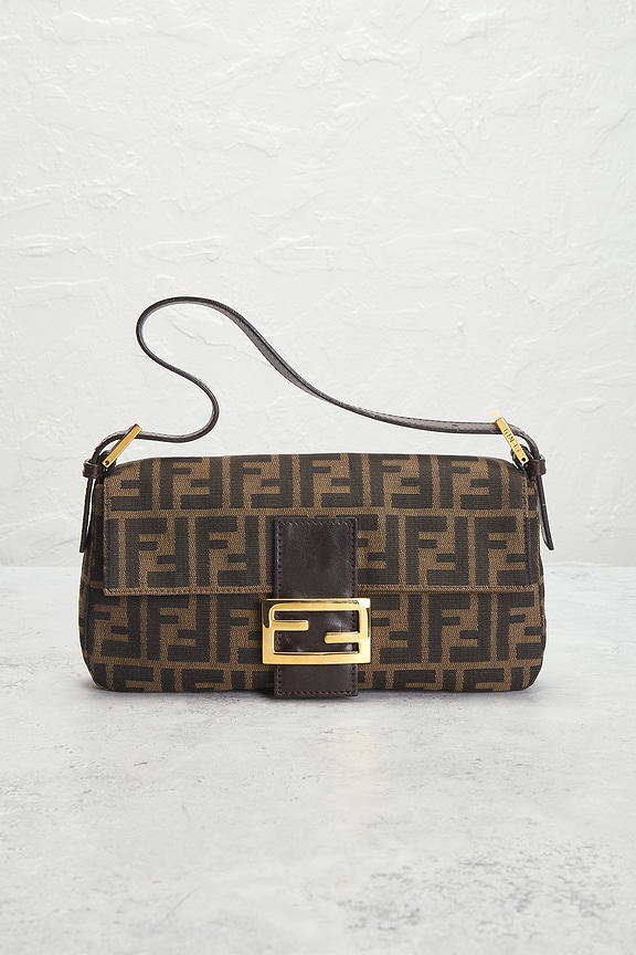 view 2 of 7 Fendi Zucca Baguette Shoulder Bag in Brown