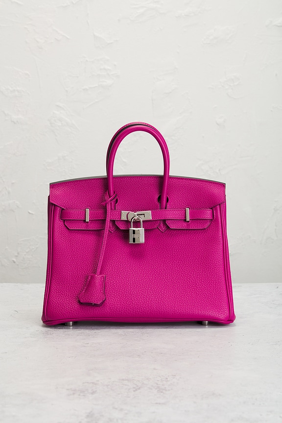 view 2 of 9 Hermes Togo Birkin 25 Handbag in Rose Pourpre