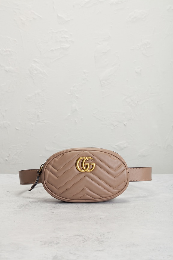 view 2 of 9 Gucci GG Marmont Belt Bag in Beige