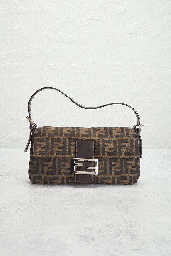 view 2 of 8 Fendi Zucca Baguette Shoulder Bag in Brown