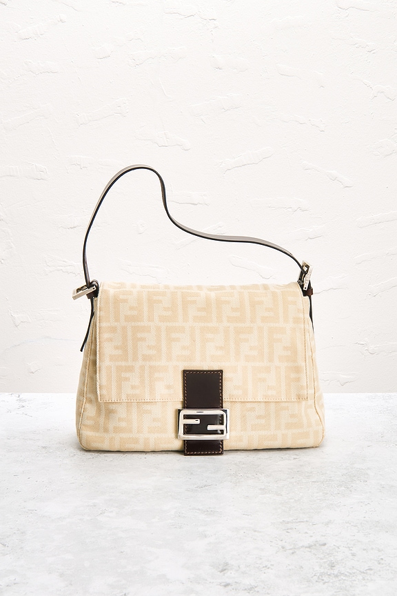 view 2 of 11 Fendi Zucca Mama Baguette Shoulder Bag in Ivory