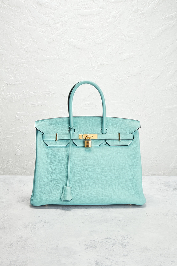 view 2 of 8 Hermes Togo Birkin 35 Handbag in Bleu Atoll