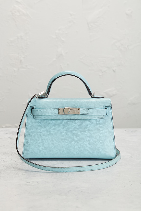view 2 of 8 Hermes Epsom Kelly 20 Handbag in Blue Zephyr
