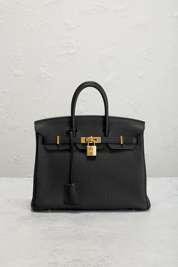 view 2 of 8 Hermes Togo Birkin 25 Handbag in Noir