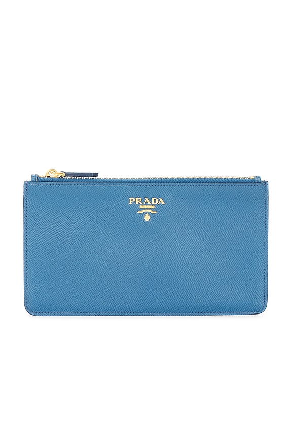 view 1 of 7 Prada Saffiano Pouch in Blue