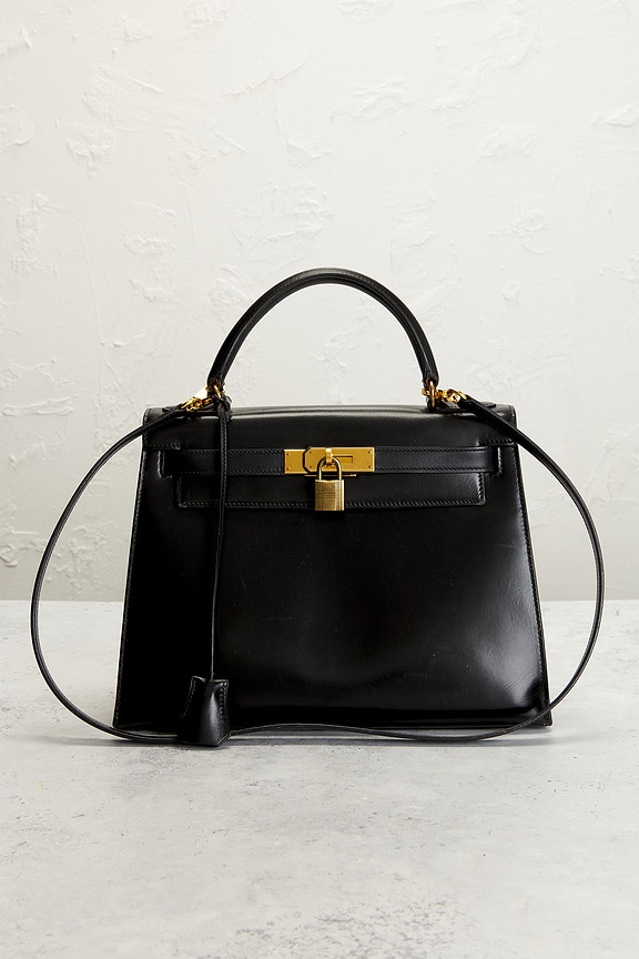 view 2 of 10 Hermes Box Kelly 28 Handbag in Noir