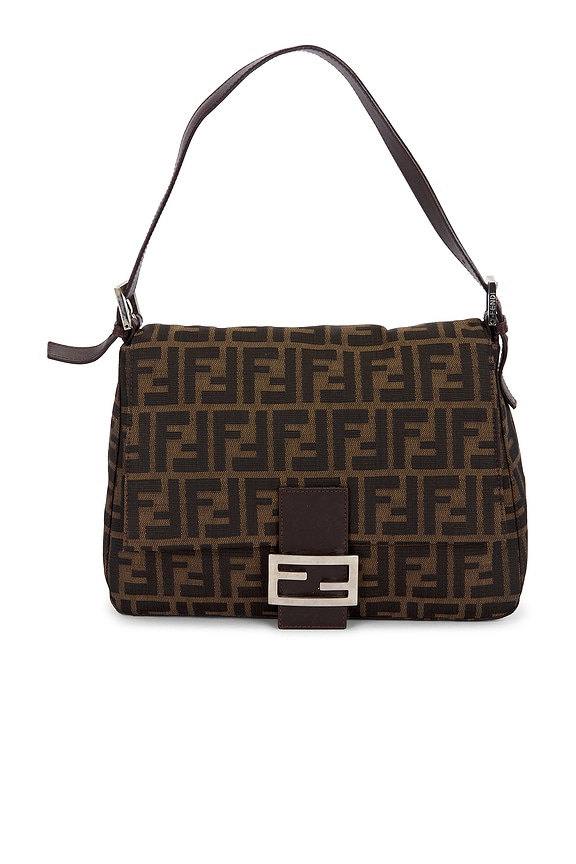 view 1 of 8 Fendi Zucca Mama Baguette Shoulder Bag in Tobacco Brown