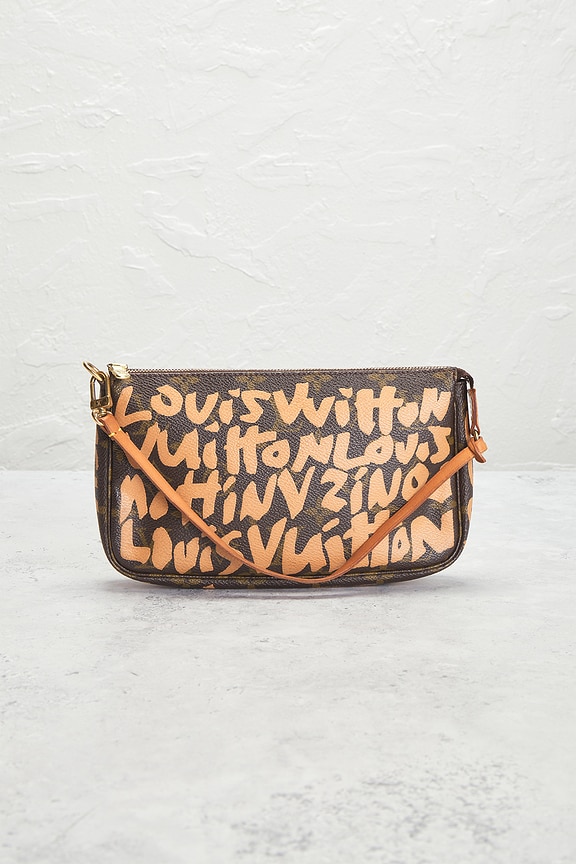 view 2 of 7 Louis Vuitton X Stephen Sprouse Monogram Graffiti Pochette Accessoires Shoulder Bag in Brown