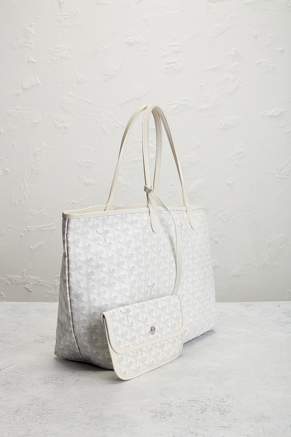 FWRD Renew Goyard Saint Louis PM Tote Bag in White | REVOLVE