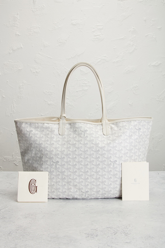 FWRD Renew Goyard Saint Louis PM Tote Bag in White | REVOLVE