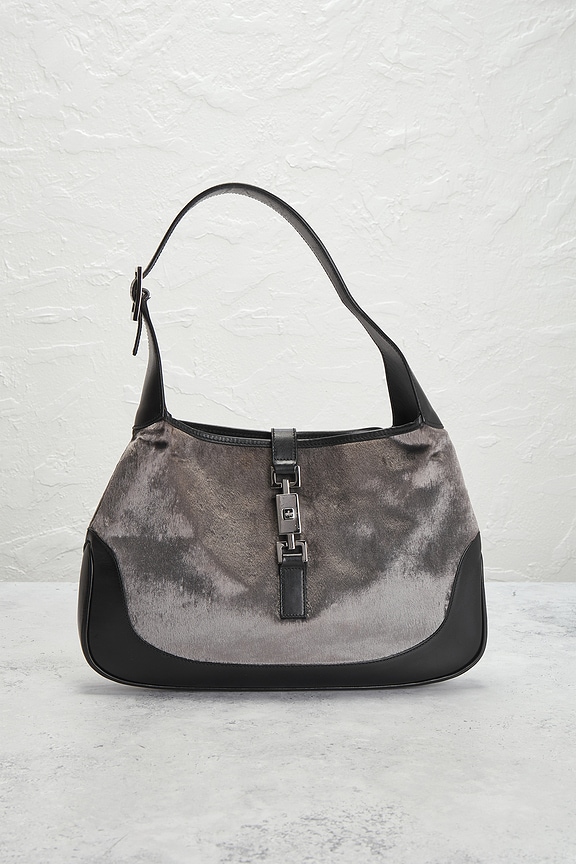 view 2 of 10 Gucci Velour Jackie 1961 Hobo Bag in Grey