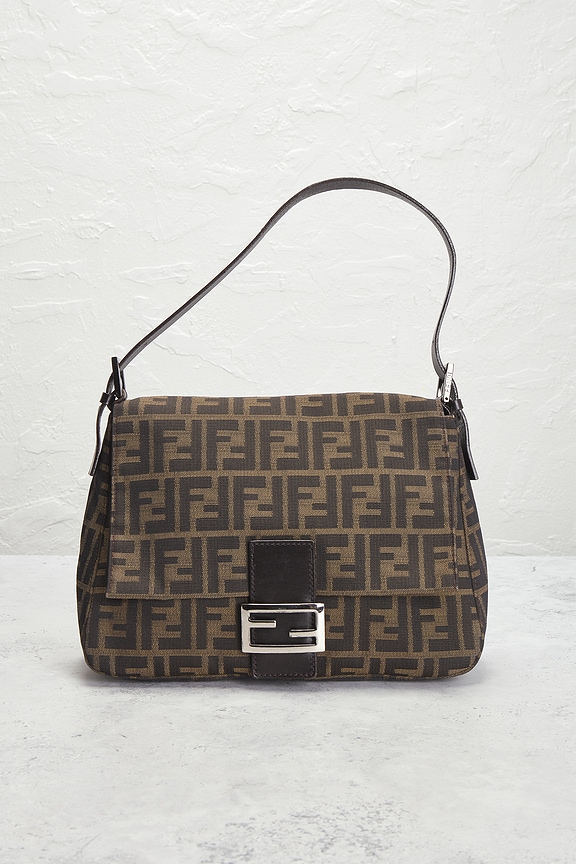 view 2 of 9 Fendi Zucca Mama Forever Baguette Shoulder Bag in Tobacco Brown