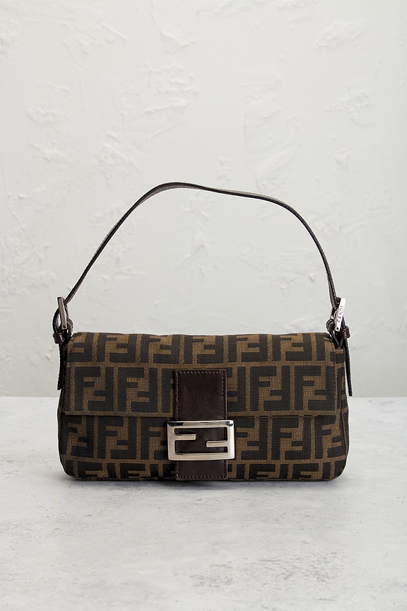 view 2 of 8 Fendi Zucca Baguette Shoulder Bag in Tobacco Brown