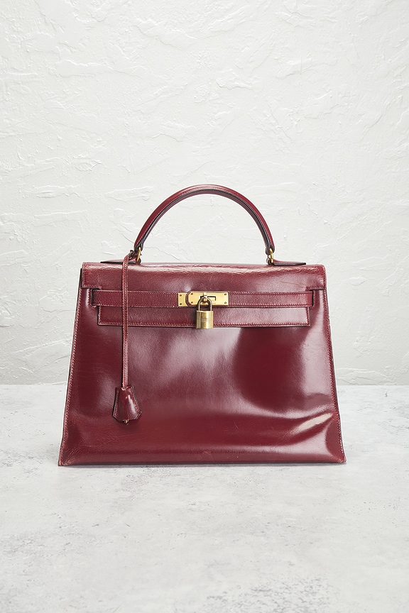 view 2 of 10 Hermes Box Kelly 32 Handbag in Bordeaux