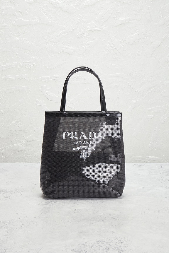 view 2 of 10 Prada Rete Paillettes Tote Bag in Black