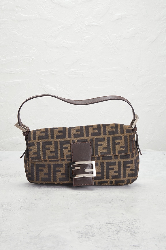 view 2 of 10 Fendi Zucca Baguette Shoulder Bag in Brown