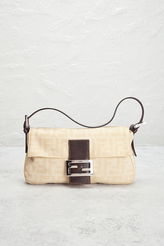 view 2 of 10 Fendi Zucca Baguette Shoulder Bag in Ivory