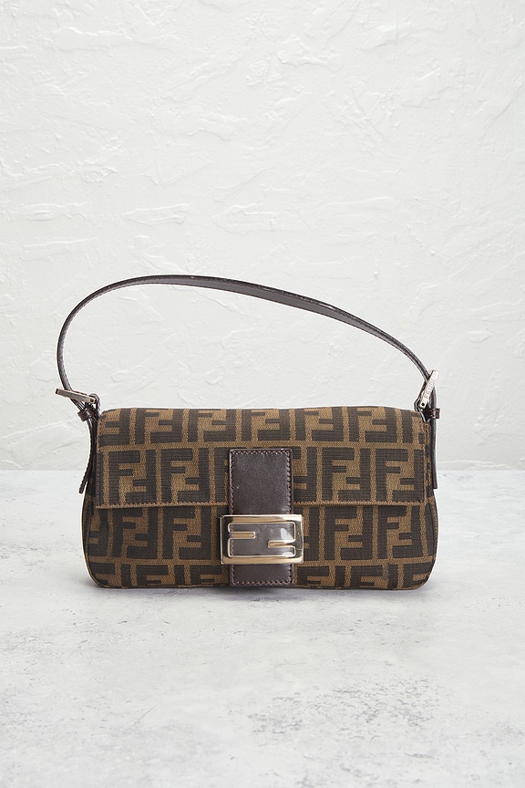 view 2 of 9 Fendi Zucca Baguette Shoulder Bag in Brown
