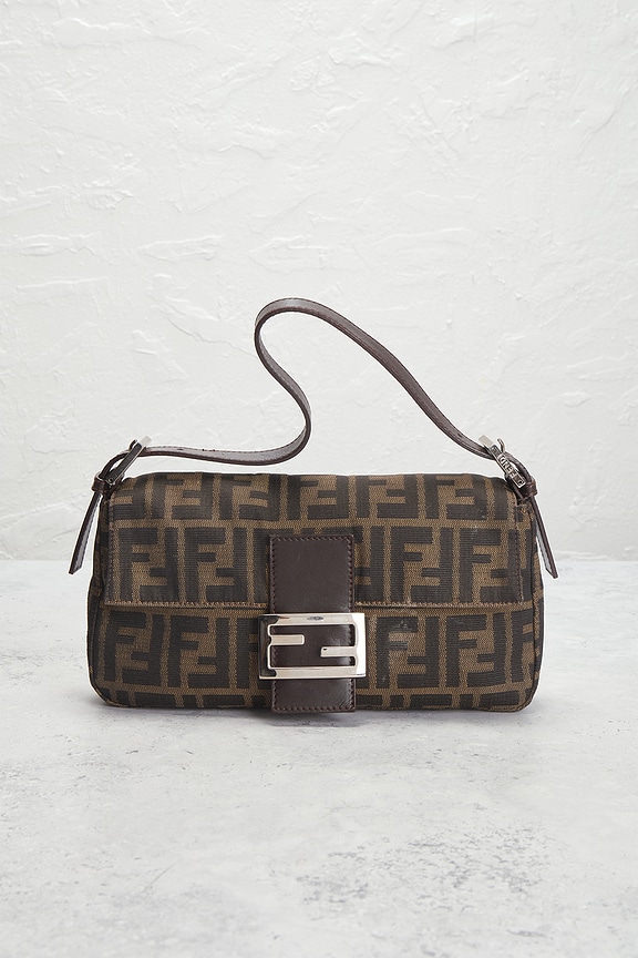 view 2 of 9 Fendi Zucca Baguette Shoulder Bag in Brown