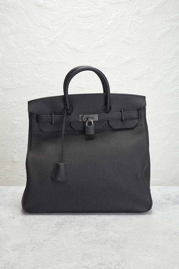 view 2 of 8 Hermes Togo Haut A Courroies Birkin 40 Handbag in Noir