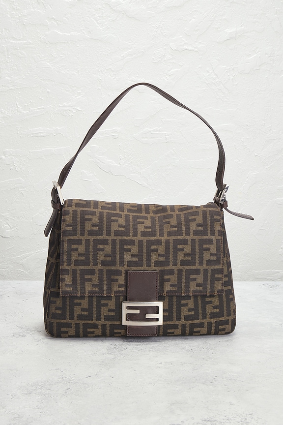 view 2 of 9 Fendi Zucca Mama Forever Baguette Shoulder Bag in Tobacco Brown