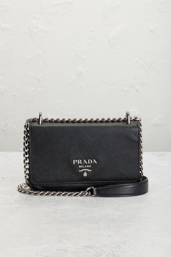 view 2 of 9 Prada Saffiano Crossbody Bag in Black