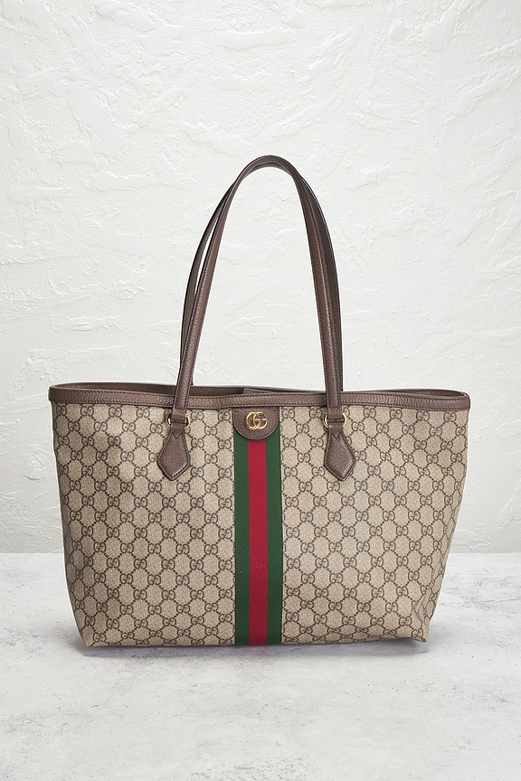 view 2 of 10 Gucci Ophidia Tote Bag Brown in Beige