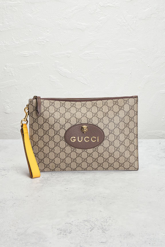 view 2 of 9 Gucci Neo Vintage Zip Pouch in Beige