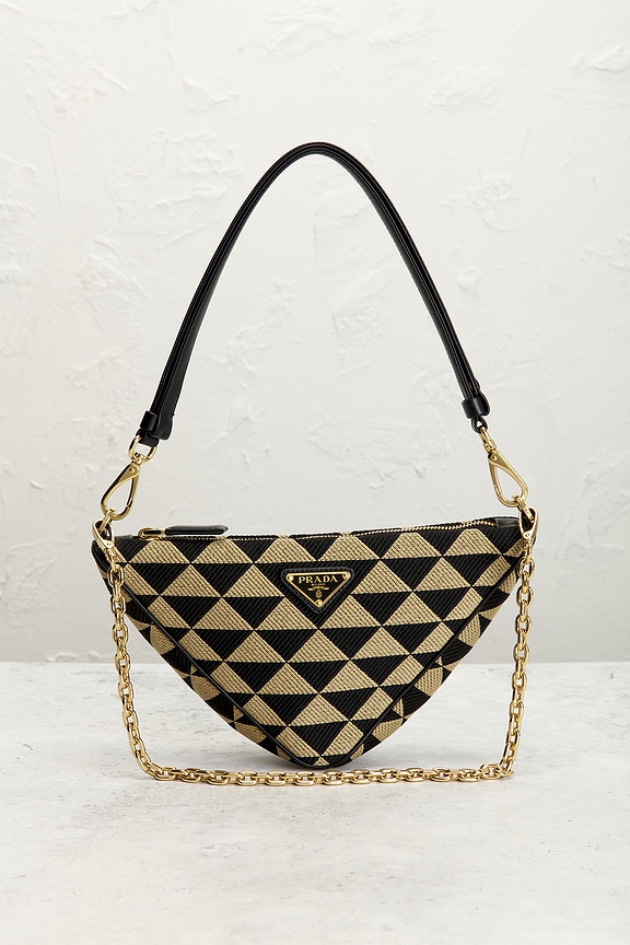 view 2 of 7 Prada Triangle Mini Shoulder Bag in Beige