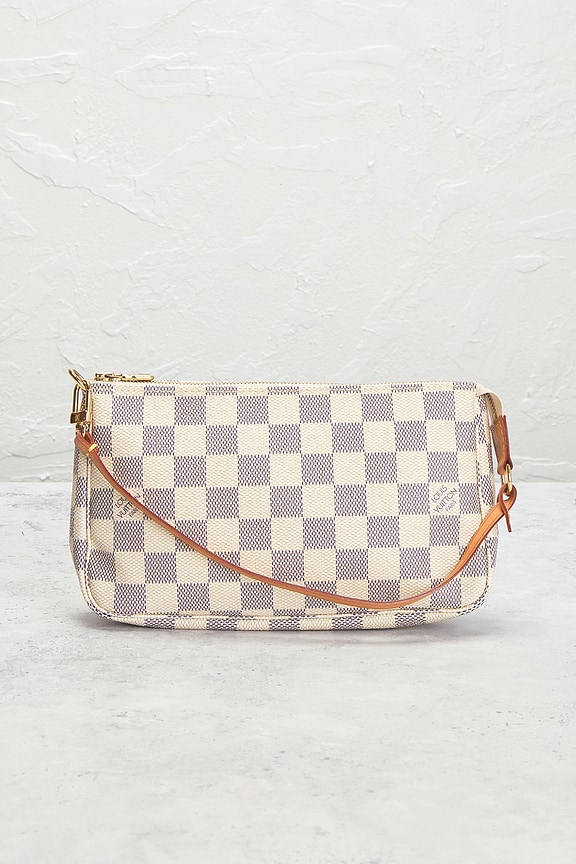 view 2 of 9 Louis Vuitton Damier Azur Pochette Accessoires Shoulder Bag in White