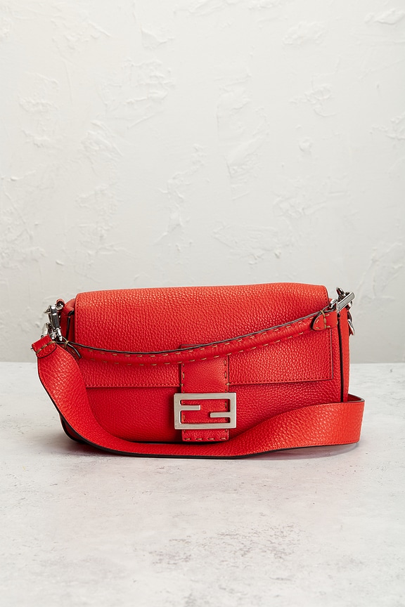 view 2 of 9 Fendi Selleria Baguette Shoulder Bag in Red