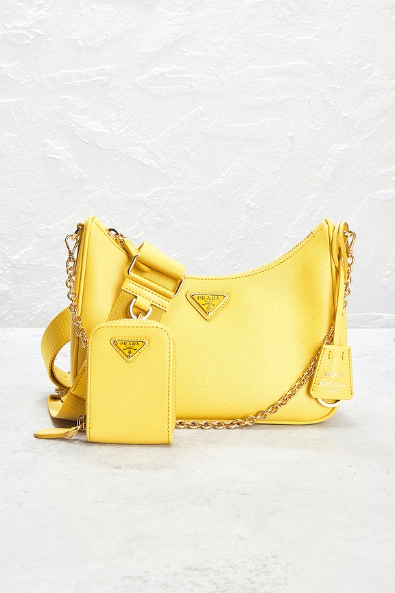 view 2 of 10 Prada Saffiano Re-Edition 2005 Shoulder Bag in Yellow