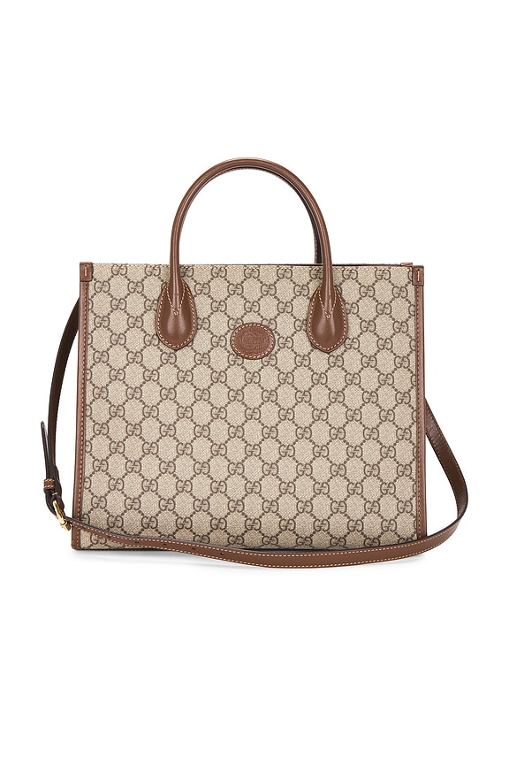 view 1 of 10 Gucci Retro Interlocking G Tote Bag in Beige