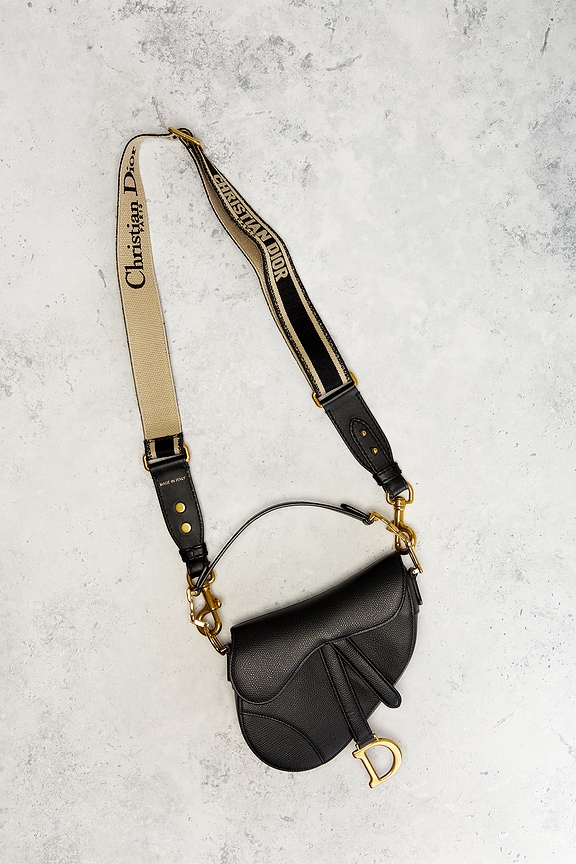 view 2 of 8 Dior Mini Saddle Bag in Black