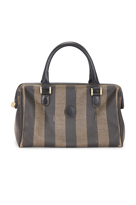 view 1 of 10 Fendi Pequin Boston Bag in Beige