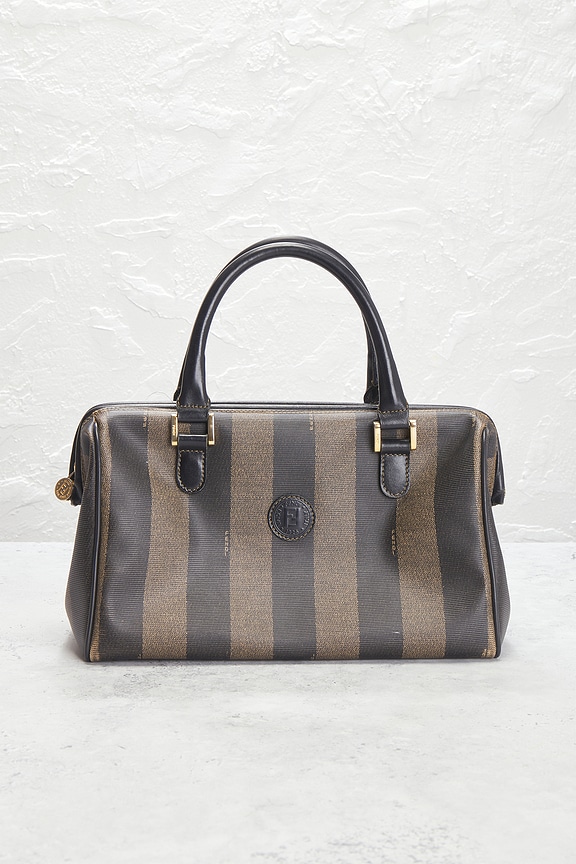 view 2 of 10 Fendi Pequin Boston Bag in Beige