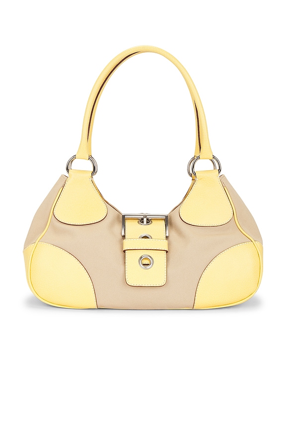 view 1 of 10 Prada Canapa Moon Shoulder Bag in Yellow