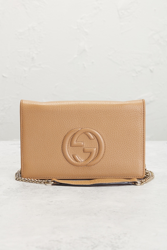 view 2 of 9 Gucci Soho Wallet On Chain in Beige