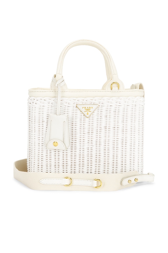 view 1 of 9 Prada Wicker Basket Bag in White