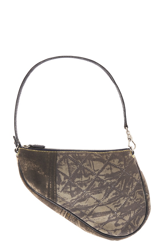 view 1 of 10 Dior Vintage Denim Saddle Bag in Black