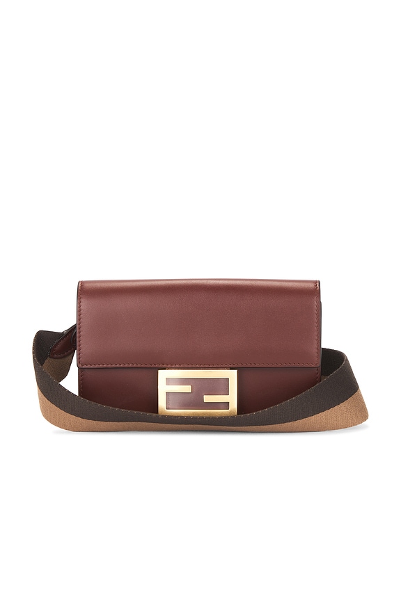 view 1 of 10 Fendi Selleria Baguette Shoulder Bag in Brown