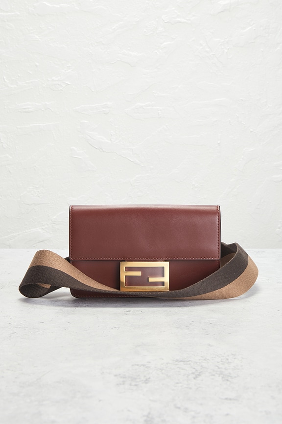 view 2 of 10 Fendi Selleria Baguette Shoulder Bag in Brown