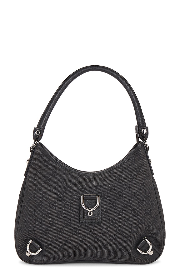 view 1 of 10 Gucci Denim Abbey Shoulder Bag in Black