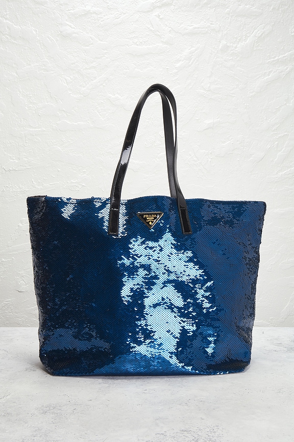 view 2 of 9 Prada Sequin Tote Bag in Blue