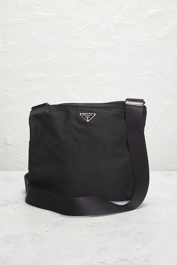 view 2 of 9 Prada Tessuto Flat Messenger Bag in Black