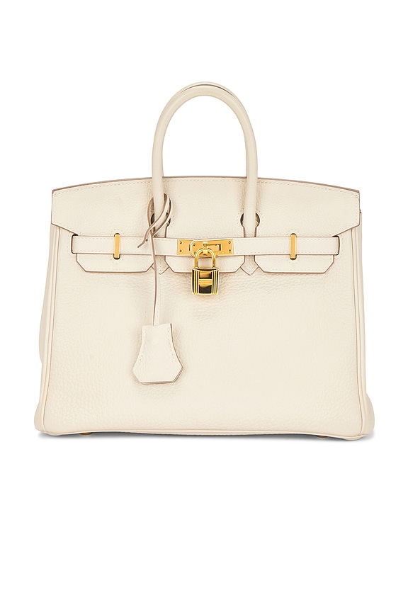 view 1 of 10 Hermes Togo Birkin 25 Handbag in Craie