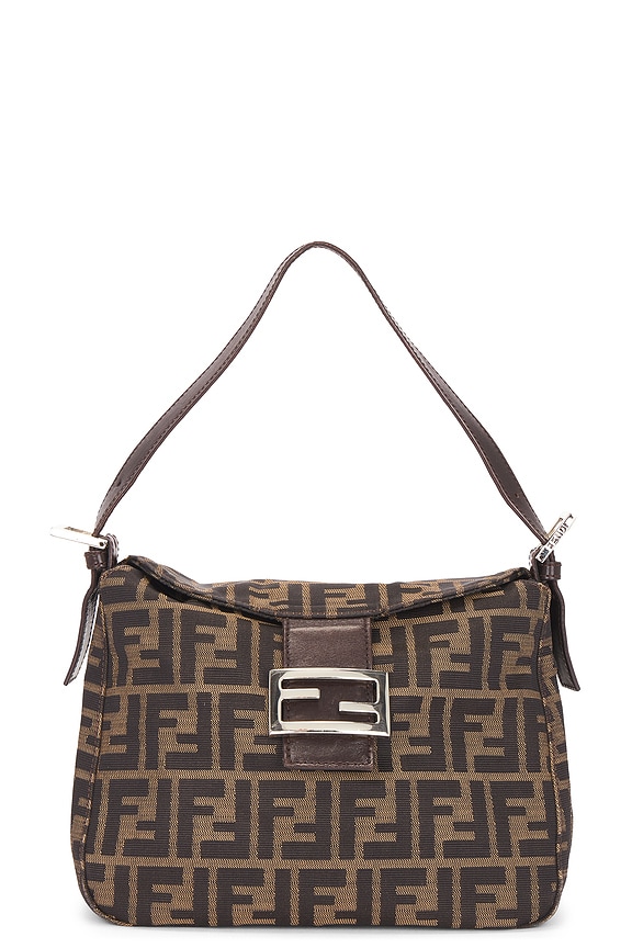 view 1 of 9 Fendi Zucca Mama Forever Baguette Shoulder Bag in Brown