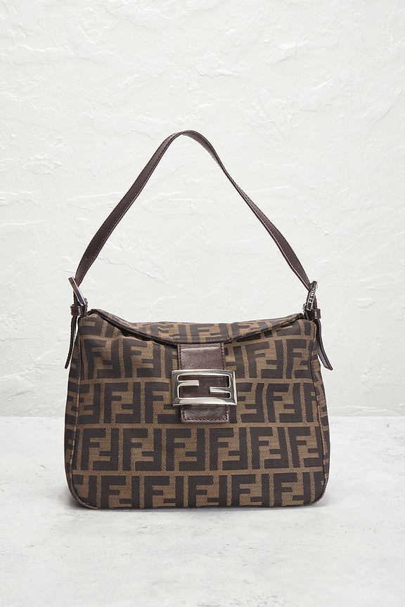 view 2 of 9 Fendi Zucca Mama Forever Baguette Shoulder Bag in Brown