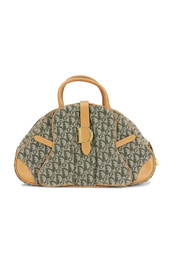 view 1 of 10 Dior Vintage Diorissimo Double Saddle Bowler Bag in Beige